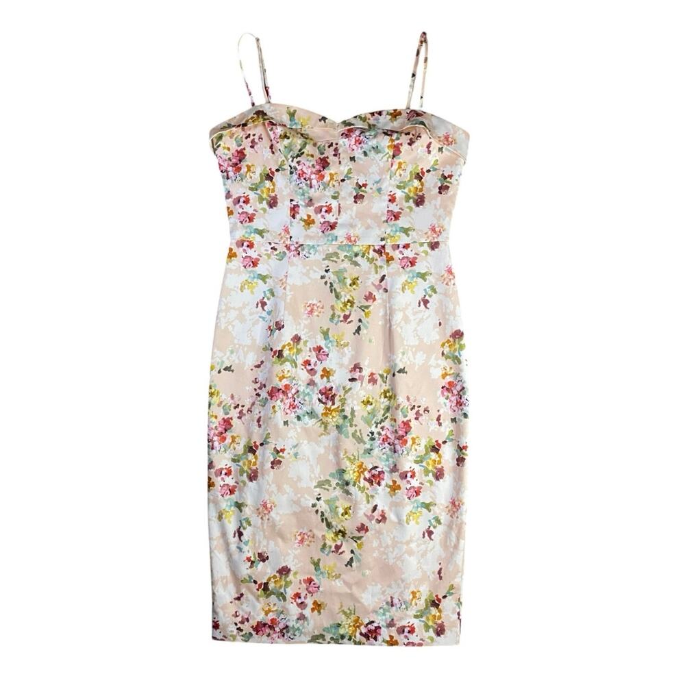 Black Halo Clover Peachy Petals Sheath Dress - 4 - Picture 2 of 7